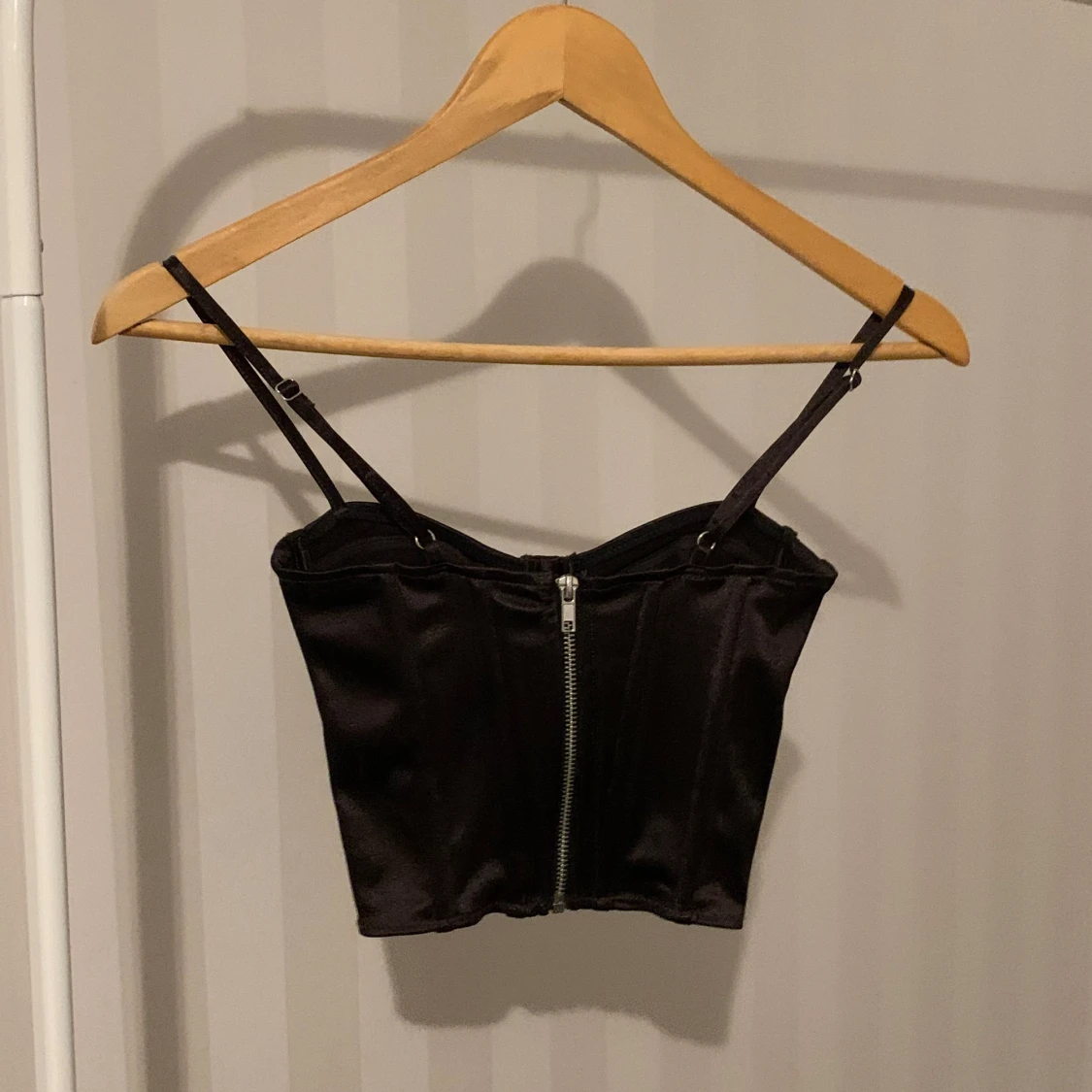 Mörkbrun korsett topp, storlek xs - 92