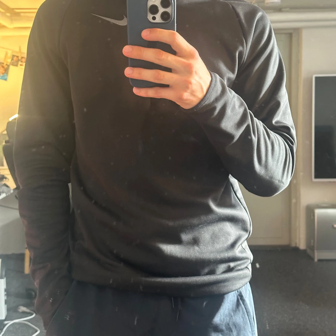 Svart långärmad tröja från Nike