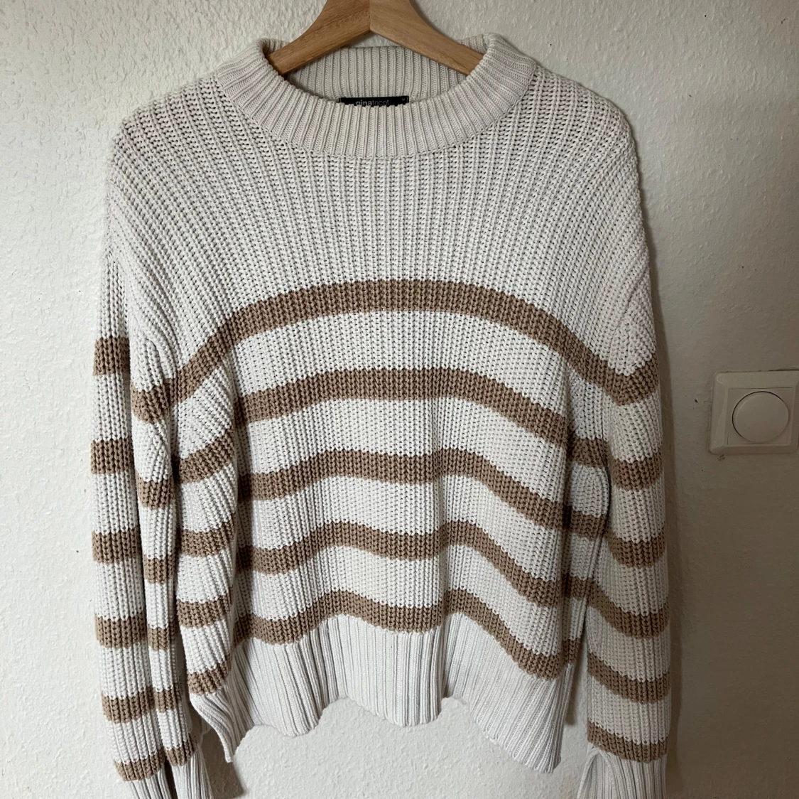 Stickad randig tröja  - 90