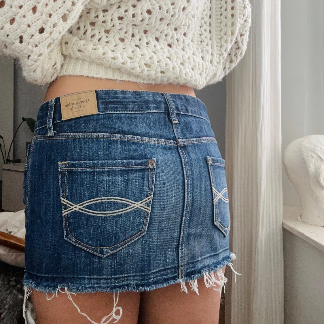 Lågmidjad jeanskjol strl S - 90