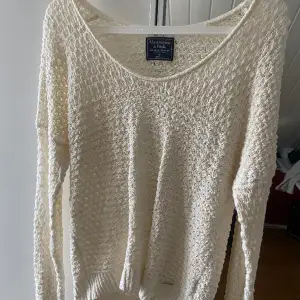 White sweater from Abercrombie & Fitch. Tag says M but fits S.