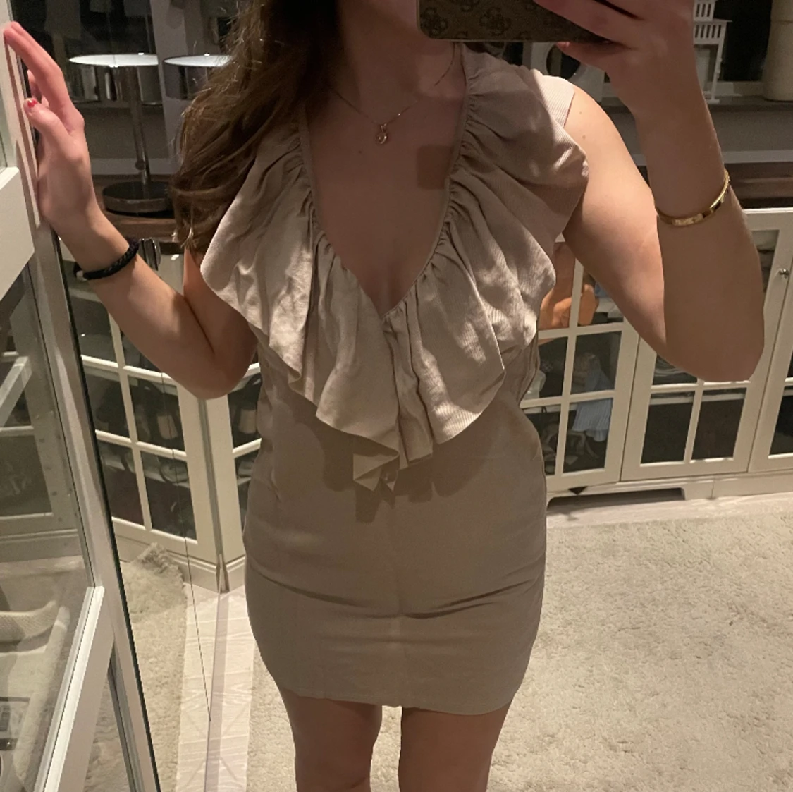 Miniklänning med volang - 91