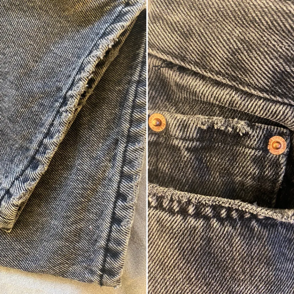 Jättefina lågmidjade jeans i modellen straight från Gina Tricot, jeansen är i modellen petite. Bra skick förutom lite slitet längst ner på jeansen och vid fickorna men det märks inte. Nypris 499💞. Jeans & Byxor.