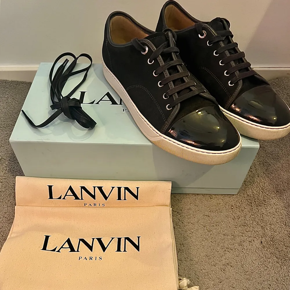 Ett par Lanvin skor i färgen elephant grey storlek 44. Skick 9/10, skriv om du har frågor. Kan skicka skorna eller mötas upp.. Skor.