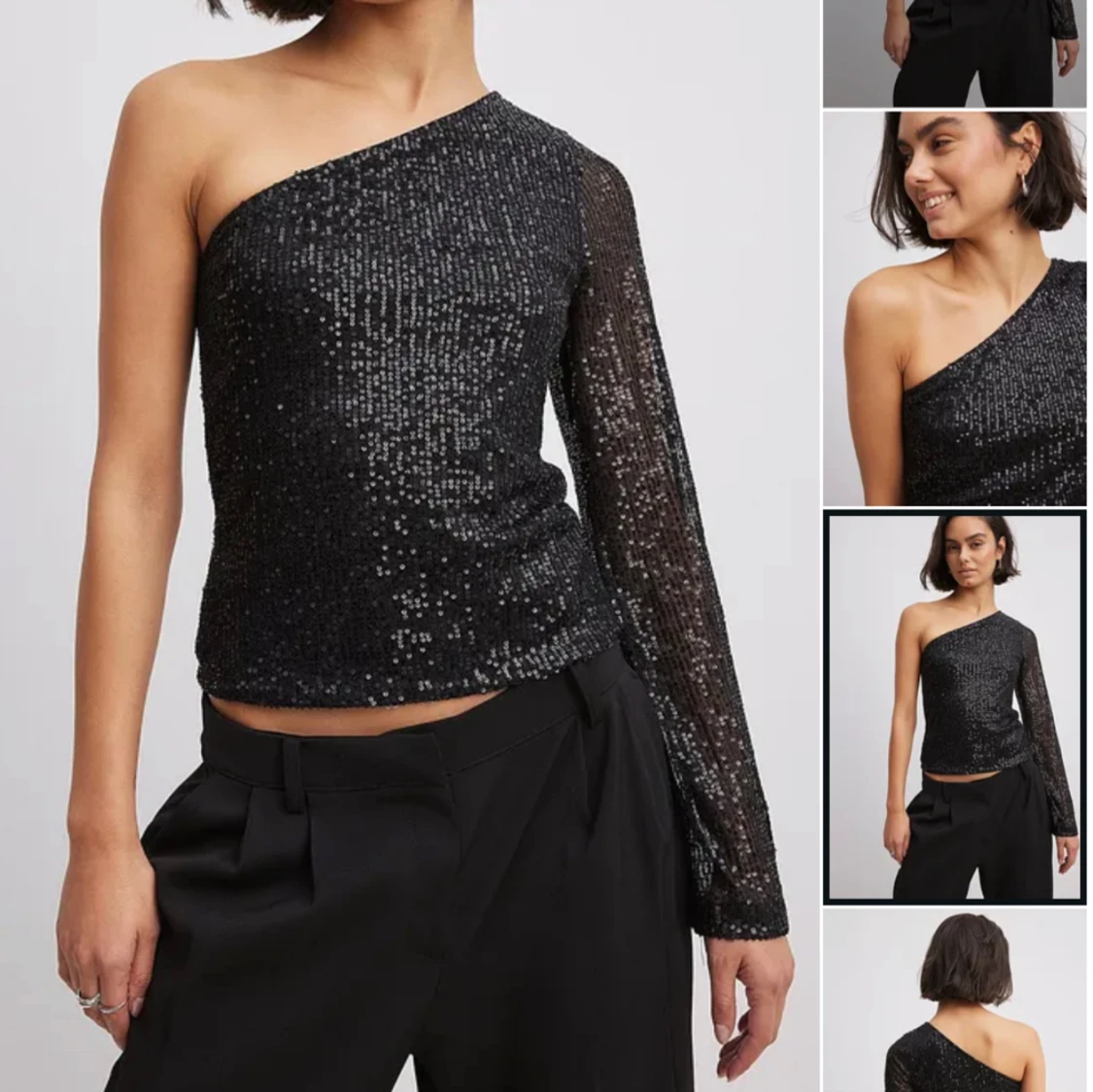 Enärmad glittertopp