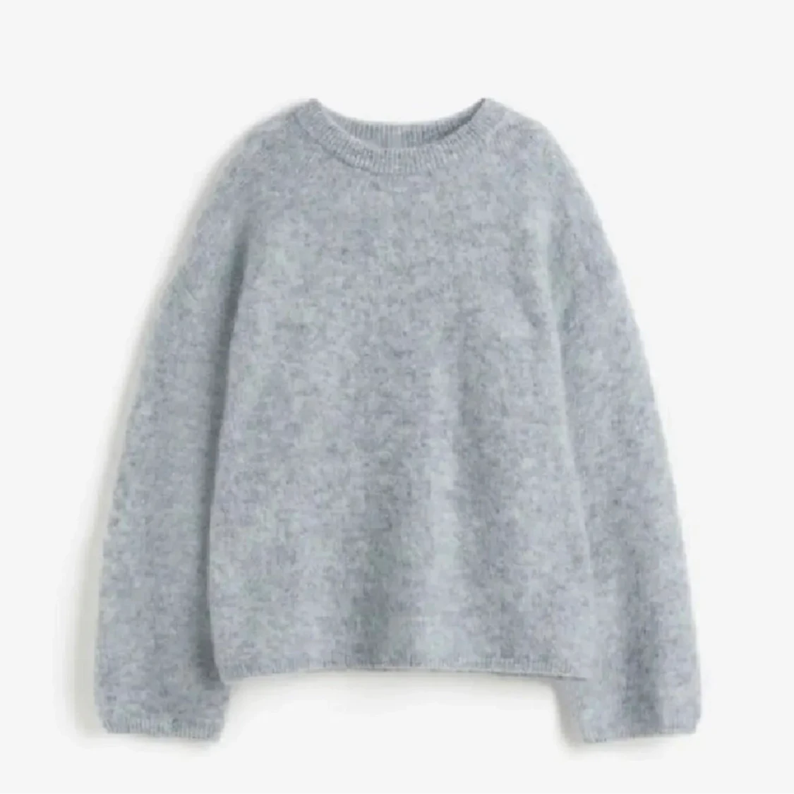 Grå stickad tröja mohair// H&M premium selektion 