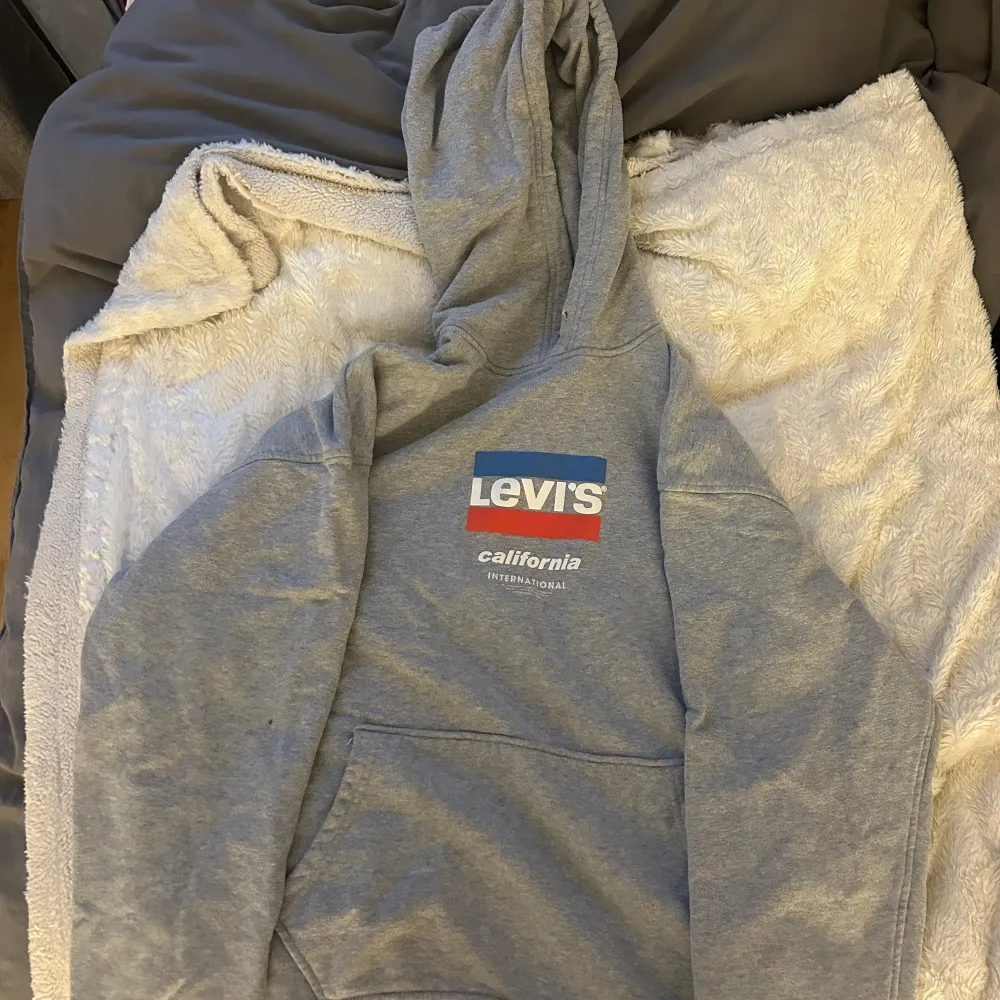 En grå Levis hoodie från carlings. Ord pris ca 700kr. Fortfarnde i fint skick🩶🩶. Hoodies.