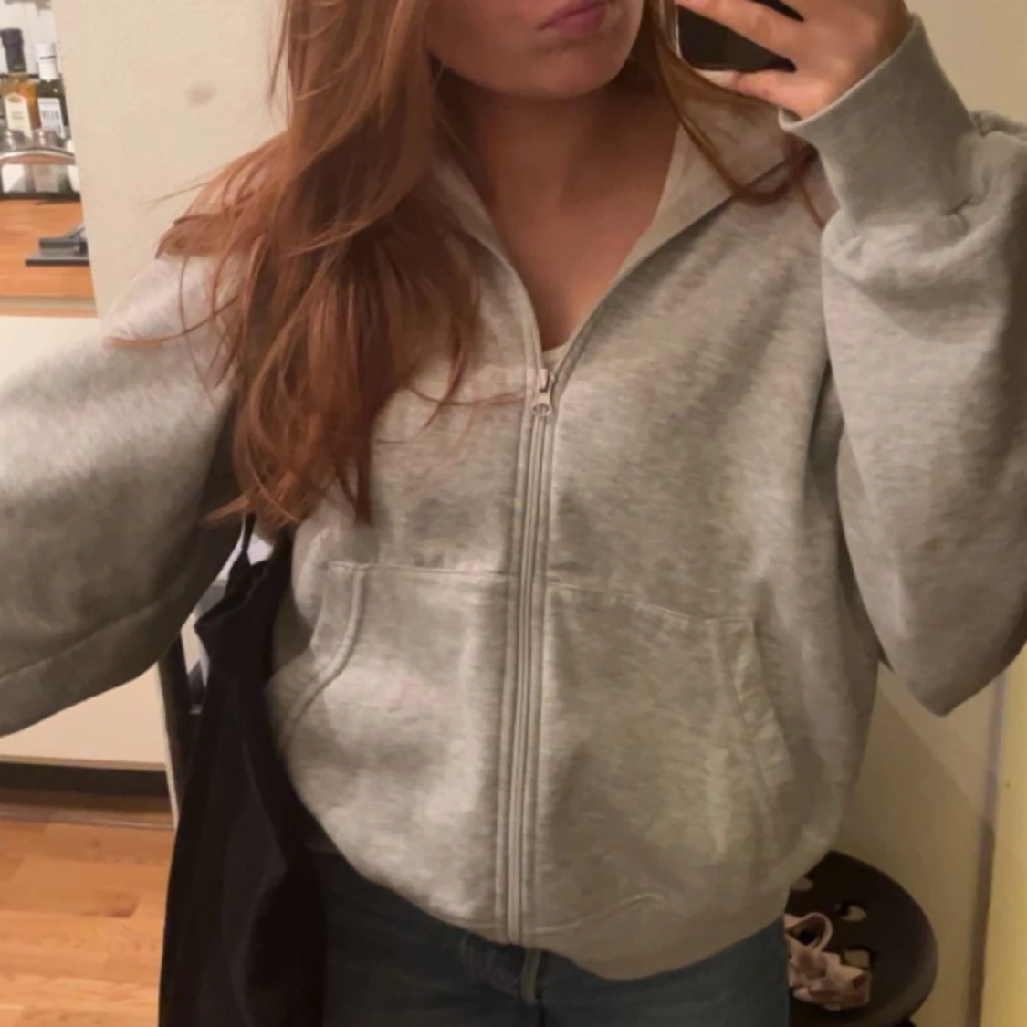 Oversize grå hoodie