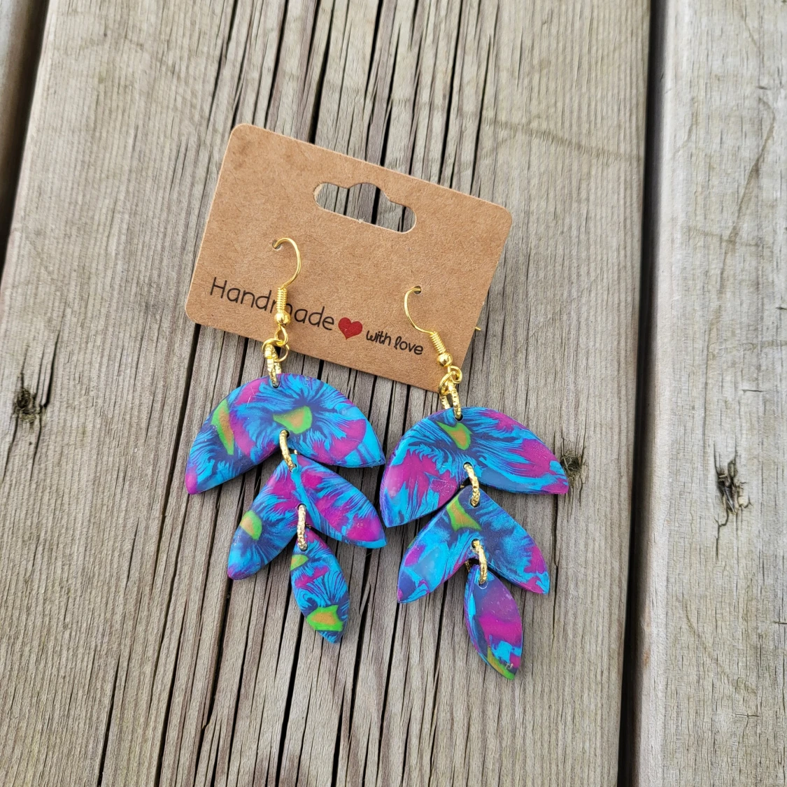 Färgglada statement örhängen  - 90