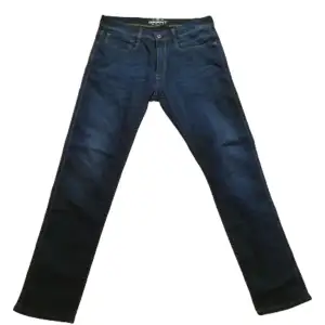 Mörkblåa jeans riktigt snygga och i nyskick  storlek (34/32)