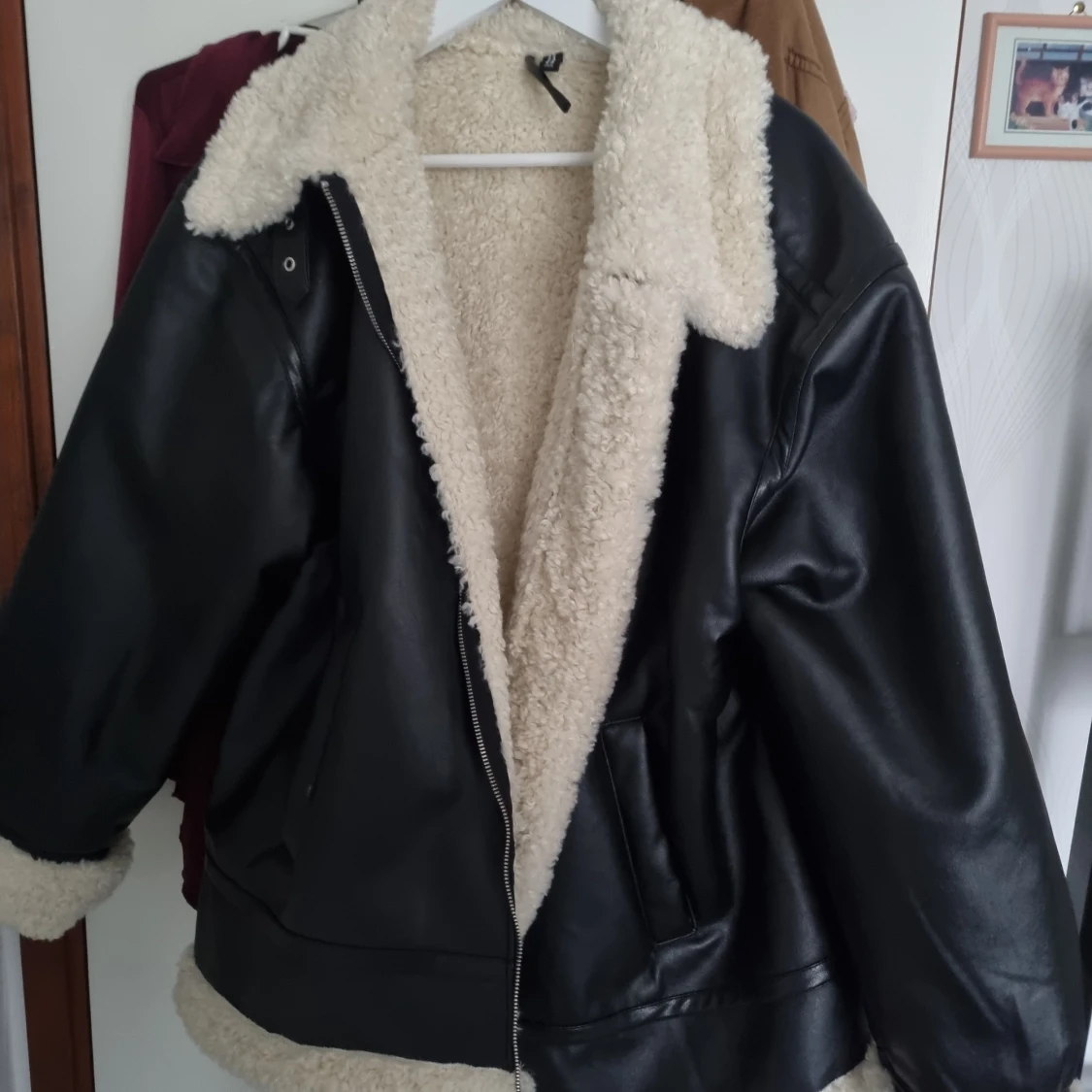 Faux Leather fur jacket 