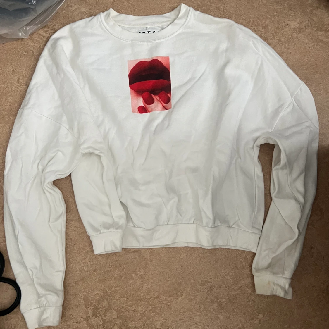 Sweatshirt med tryck