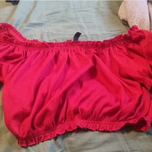 Röd topp  - Röd topp från H&M. Den är storlek M och i gott skick. Använd några få gånger. Katter finns i huset.