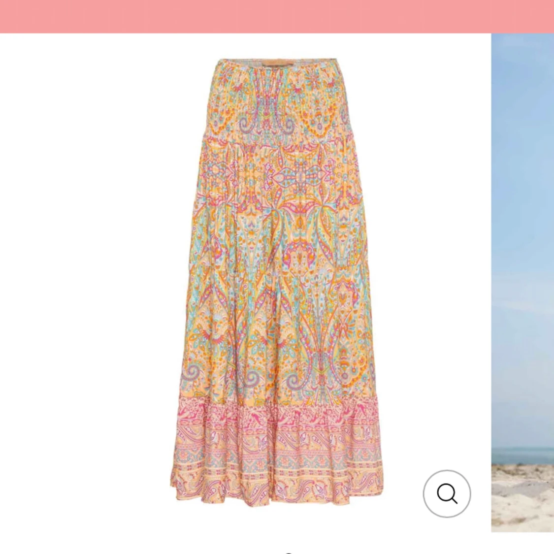 PAISLY volangkjol - korall - 90