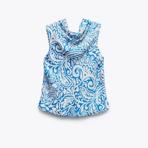 Zara topp - Somrig topp med knyte. Köpt för ett fotoprojekt men användes aldrig! Storlek M