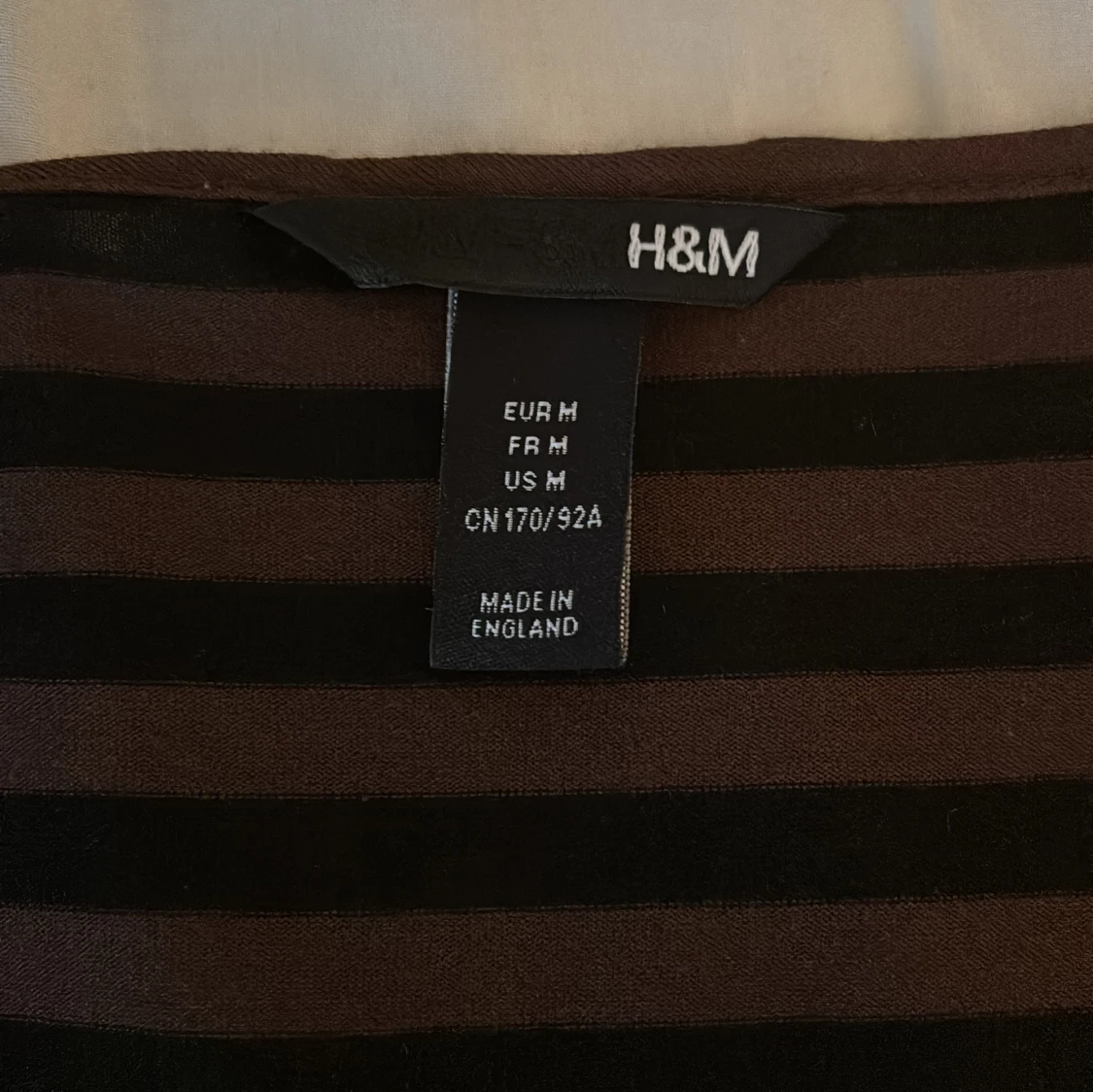 Randig lång tröja från H&M med knyt - 2