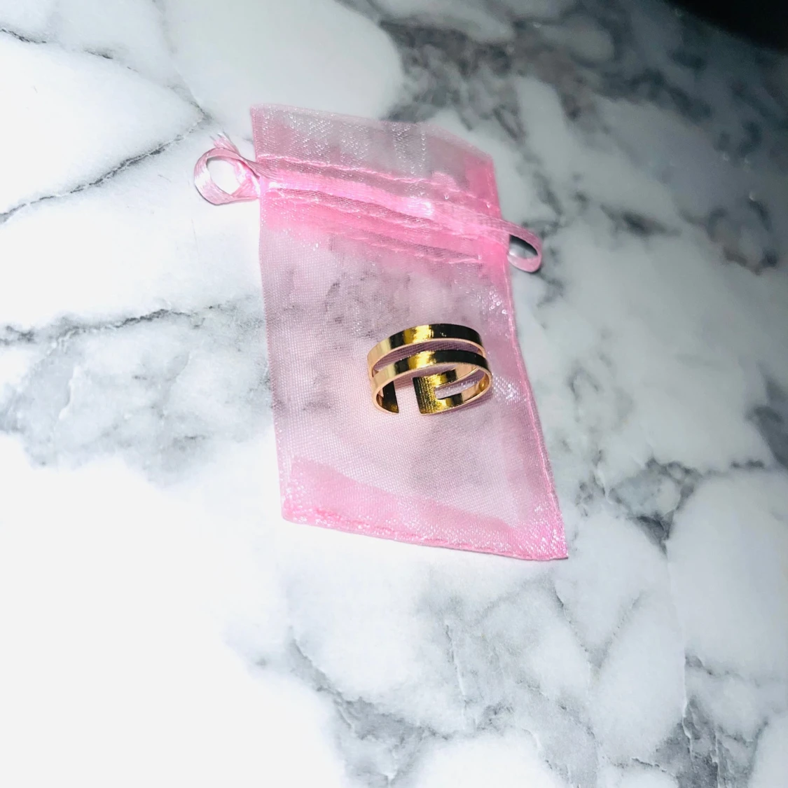 Guldig och silvrig öppen ring - 3