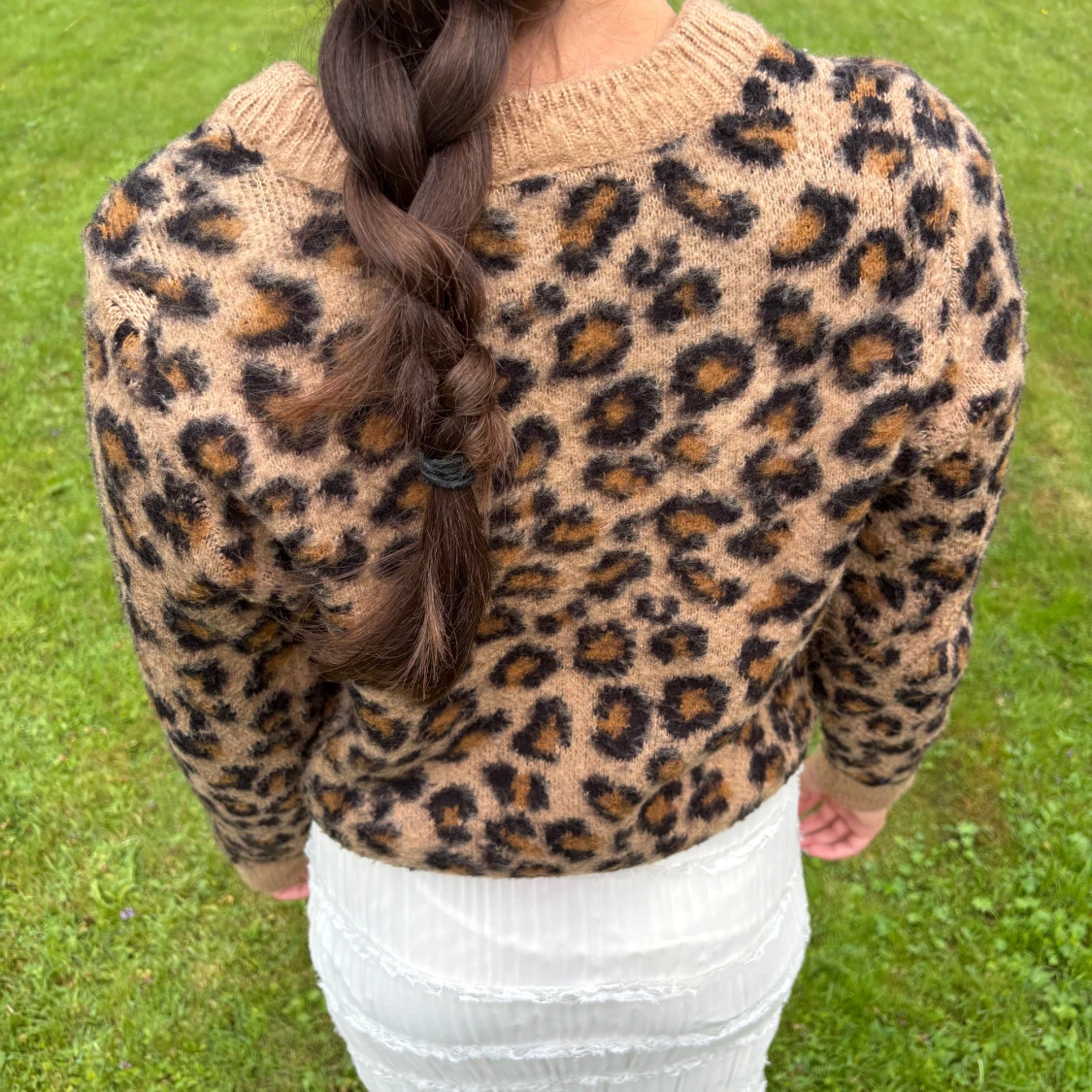 Leopardmönstrad stickad tröja  - 1