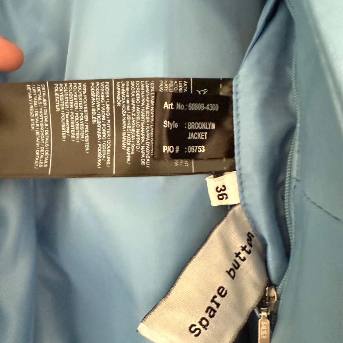 Blå skinnjacka från Stand Studio - 3