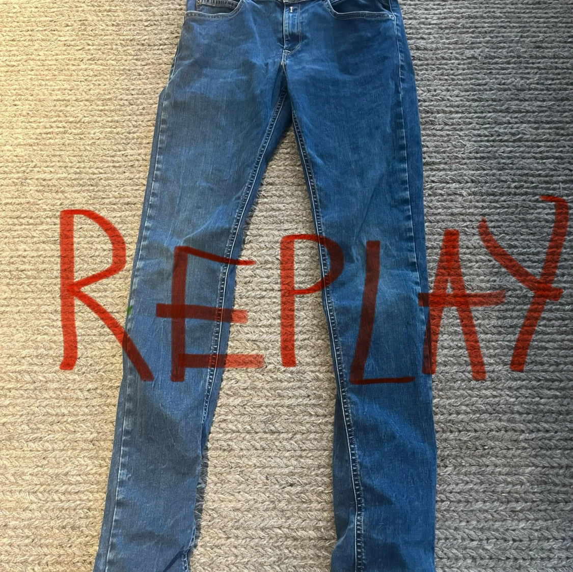 Blå Replay Hyperflex slim/skinny jeans - 2