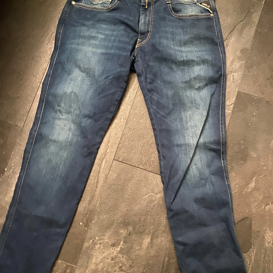 Replay jeans i mörkblå denim - 1