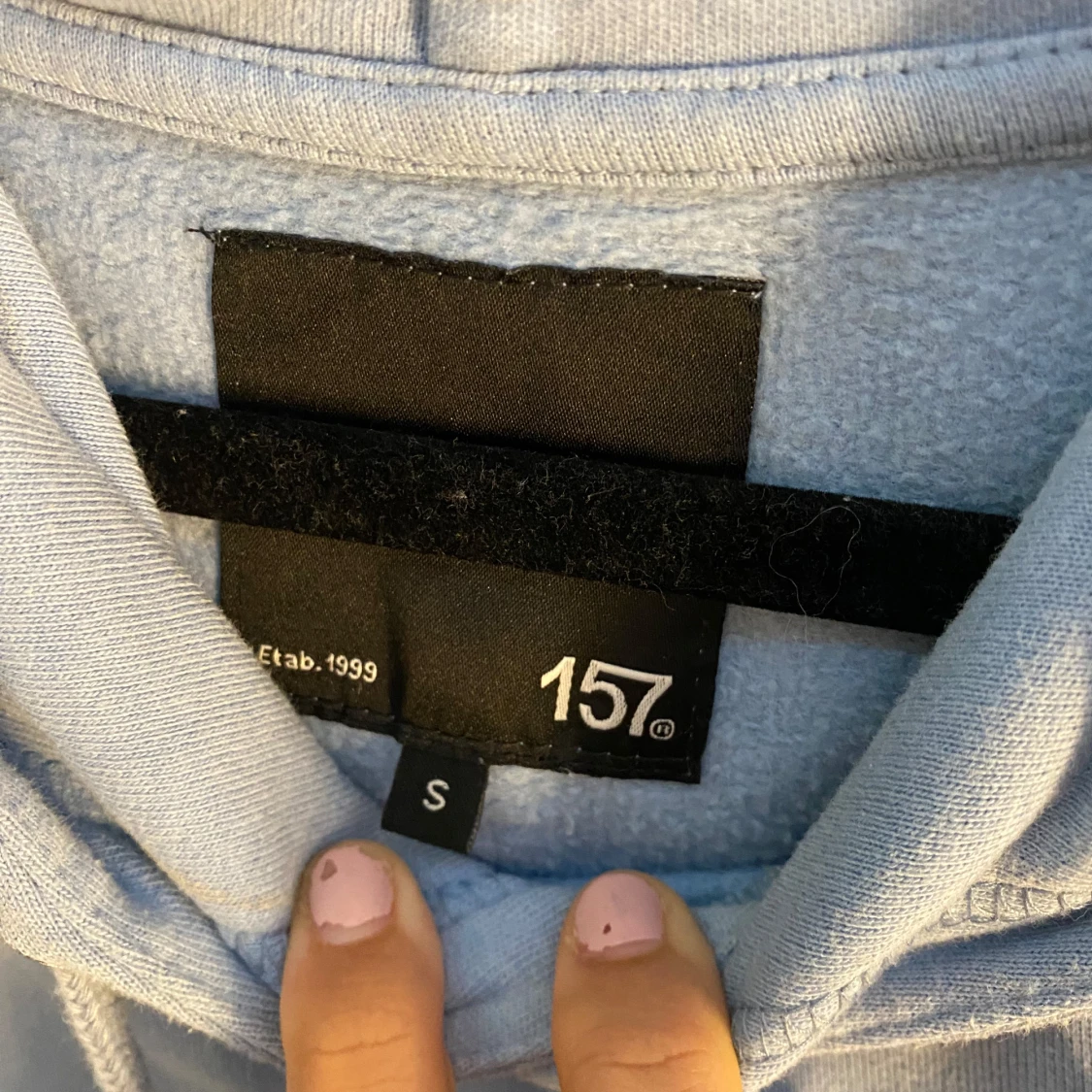 Ljusblå hoodie från lager 157, storlek S - 2