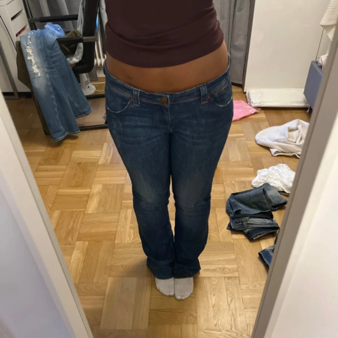 Blå bootcut jeans från Lee