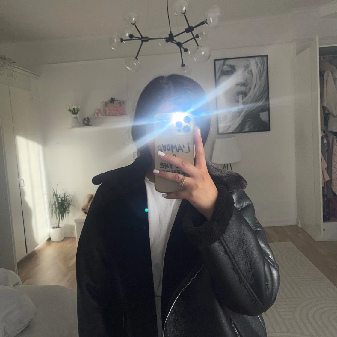 Svart teddyjacka från Pieces - 1