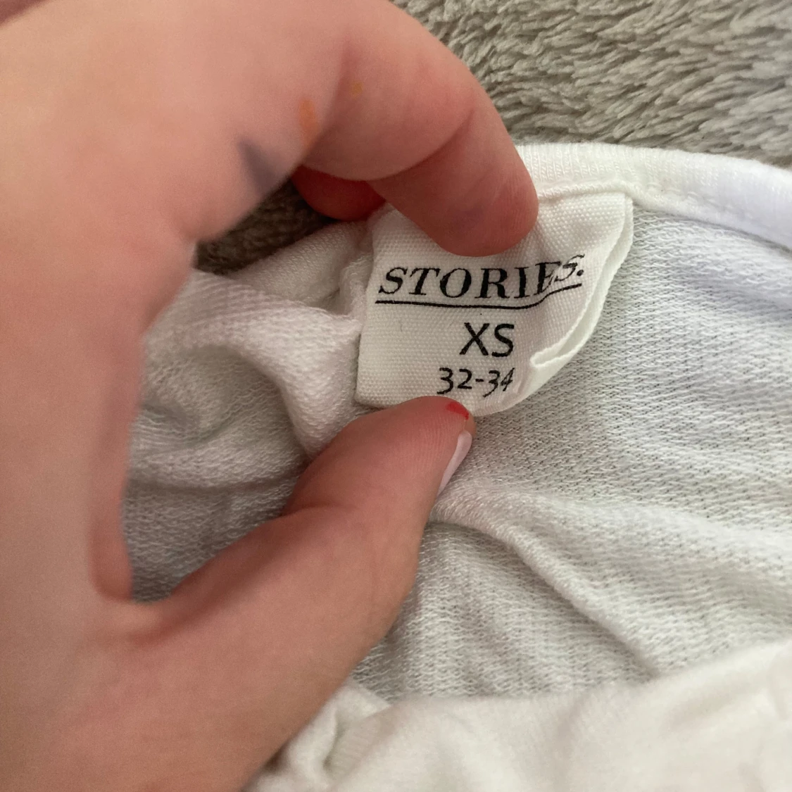 Vit spetslinnetopp från Stories XS - 2