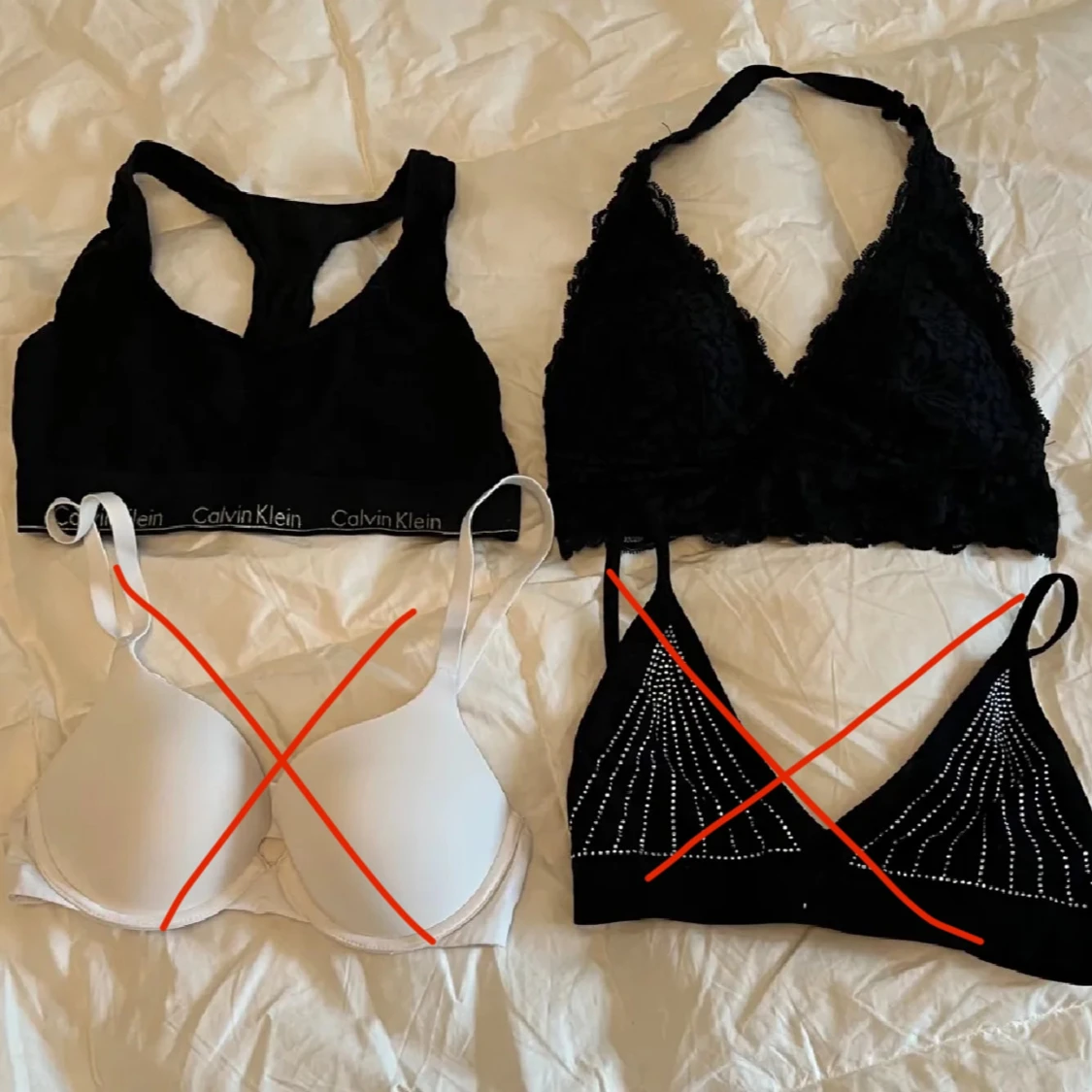 Svart Calvin Klein linnetopp & spetsbralette