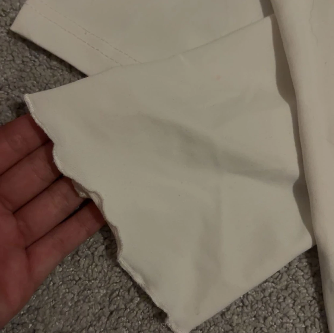 Vit långärmad spetstopp - 1