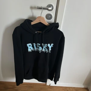 Risky hoodie - En fet hoodie med motivet ”risky”, köpt för över 1 år sen. Detta är en og modell och jag har personligen använt den typ 2 gånger då den är för stor för mig. 
