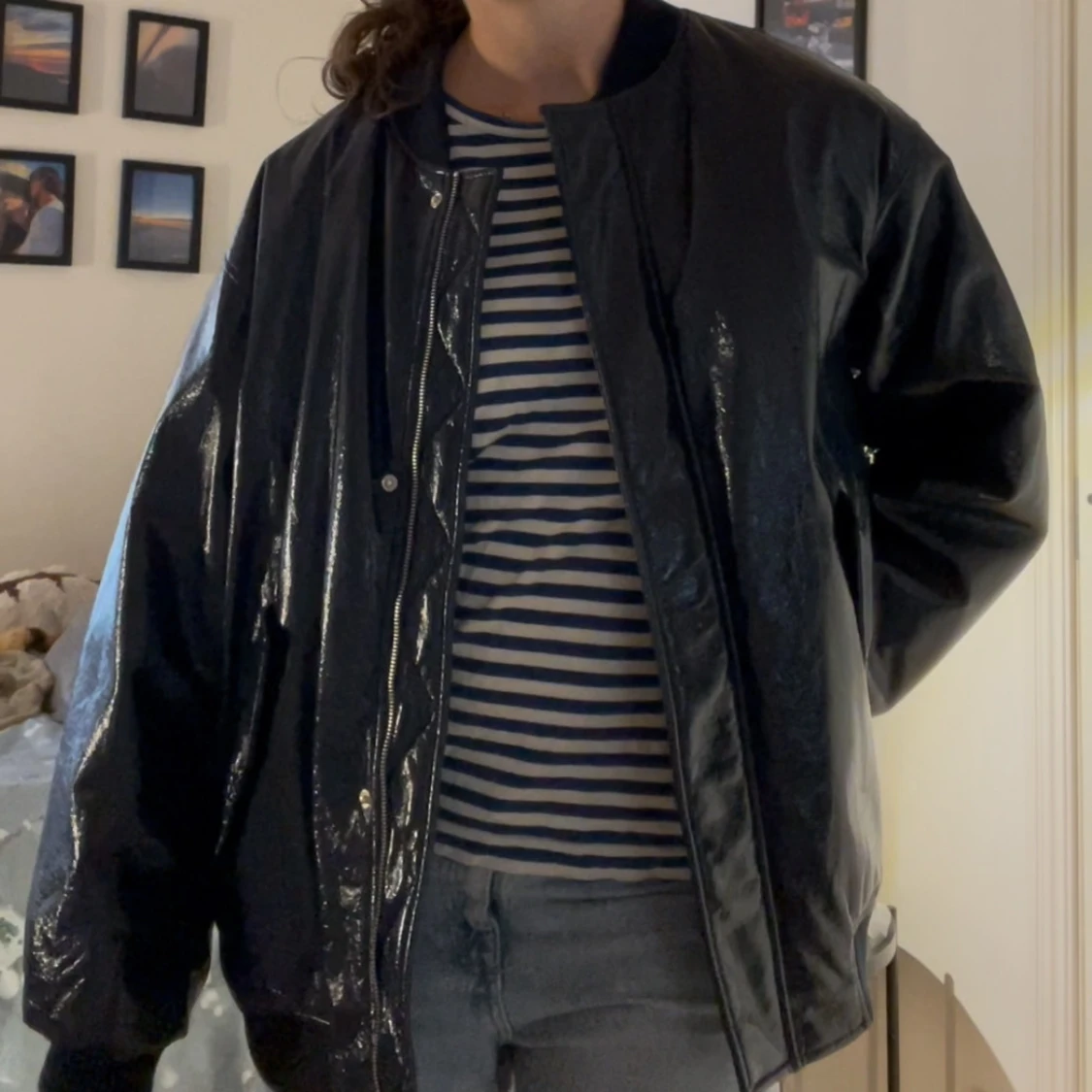 Blank oversized bomberjacka från ASOS - 1