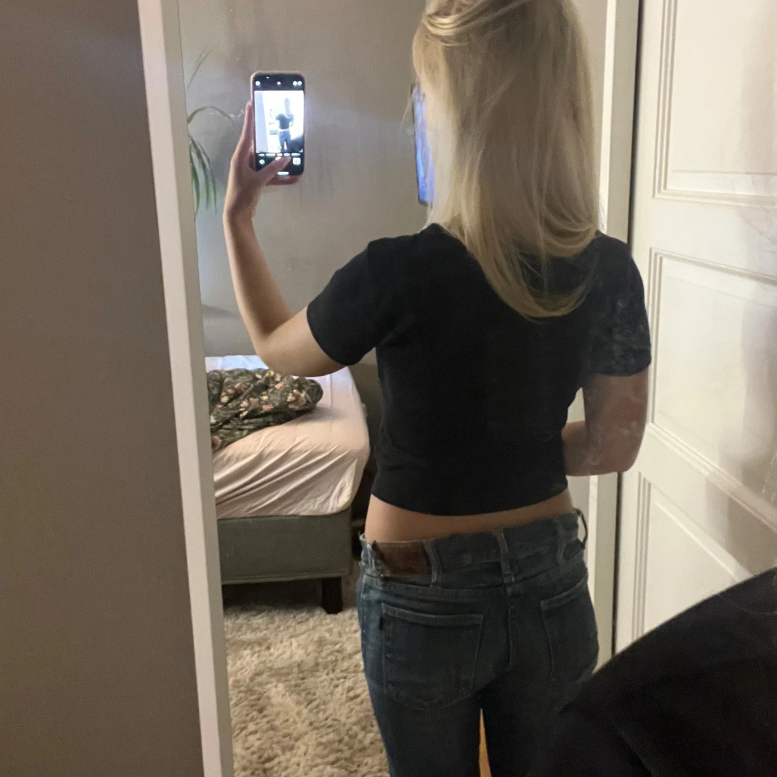 lågmidjade bootcut jeans - 1