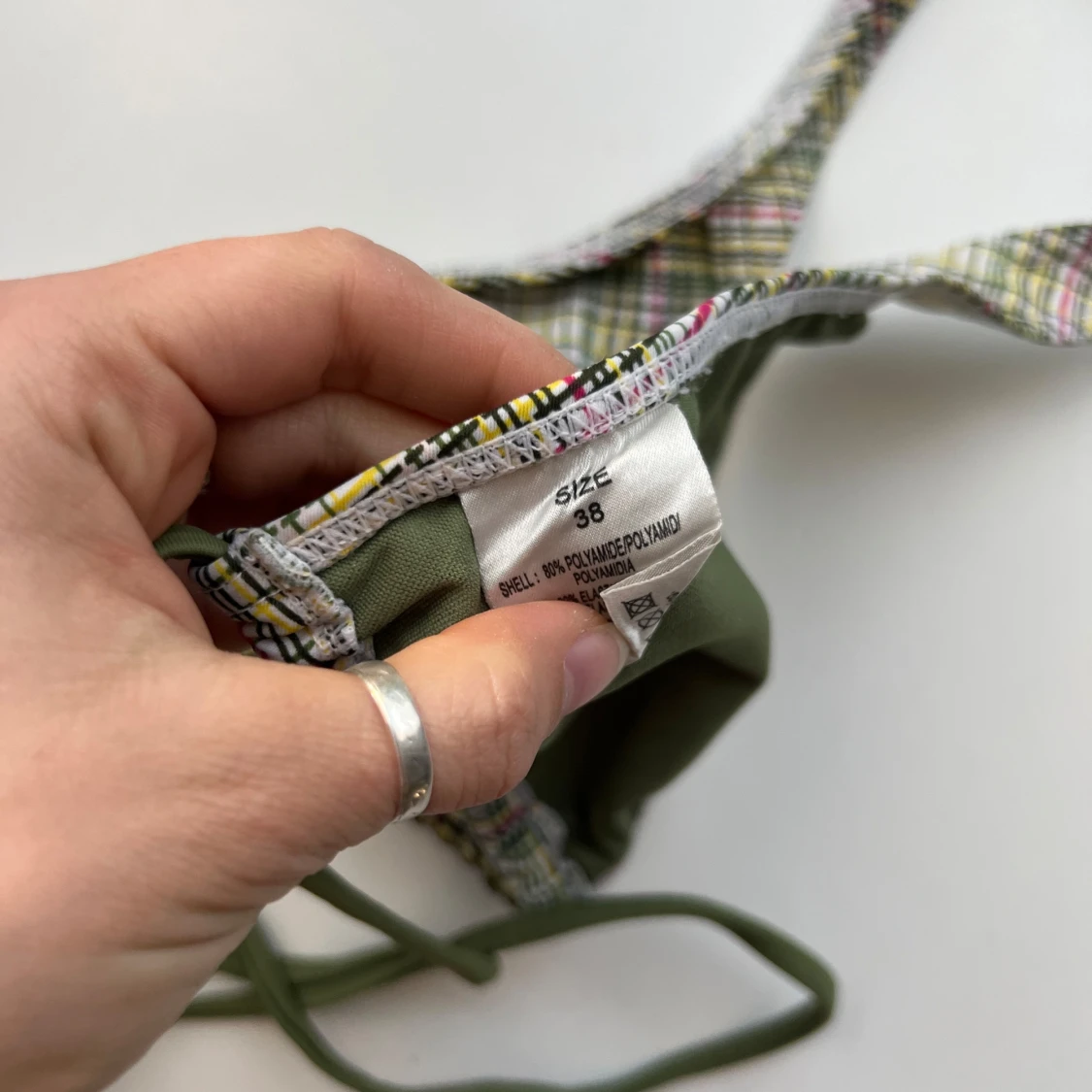 Rutig bikiniöverdel  - 2