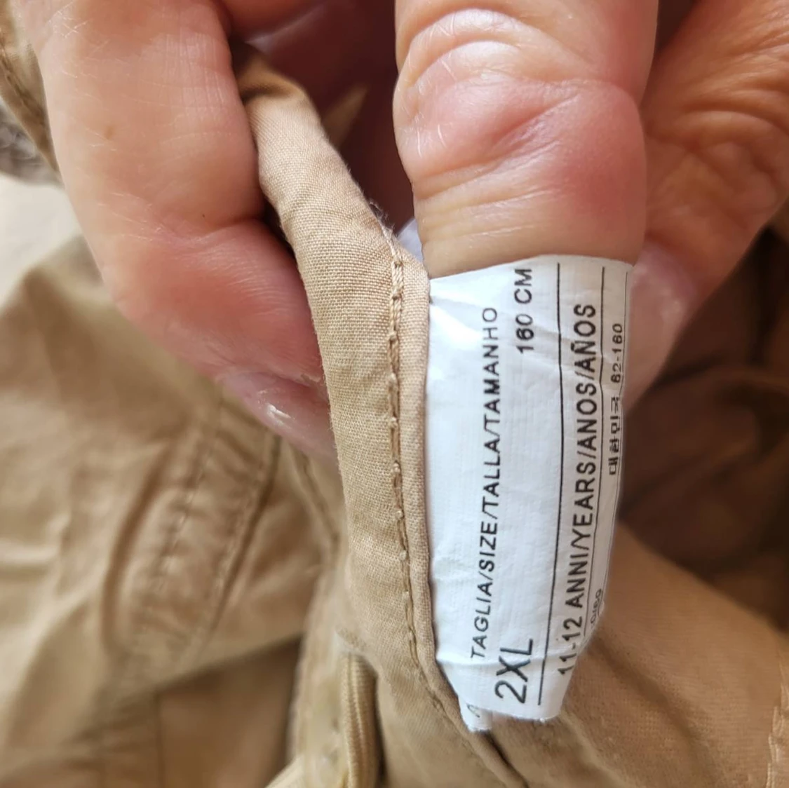 Beige bomullsshorts 2XL - 2