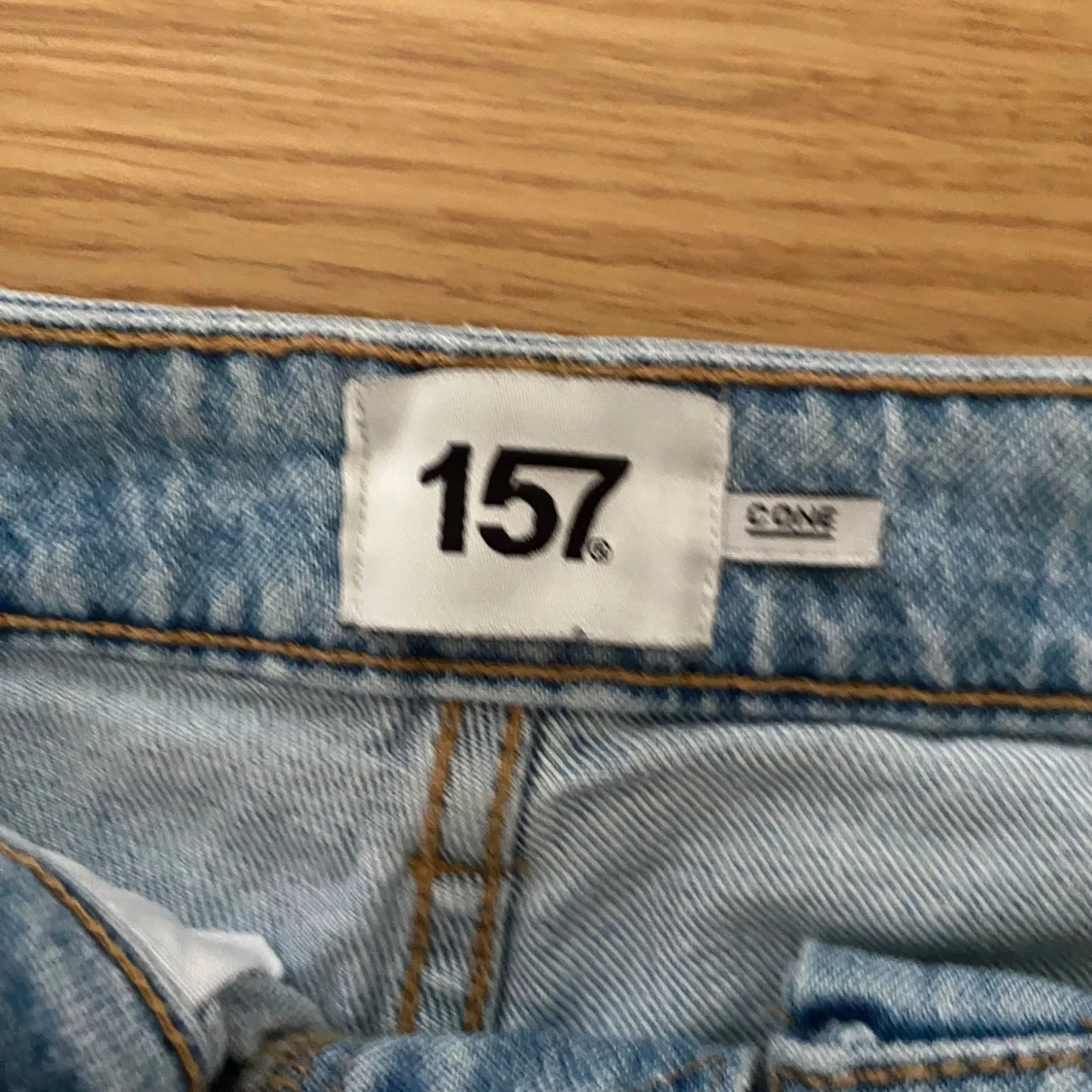 Ljusblå jeansshorts från 157 - 1