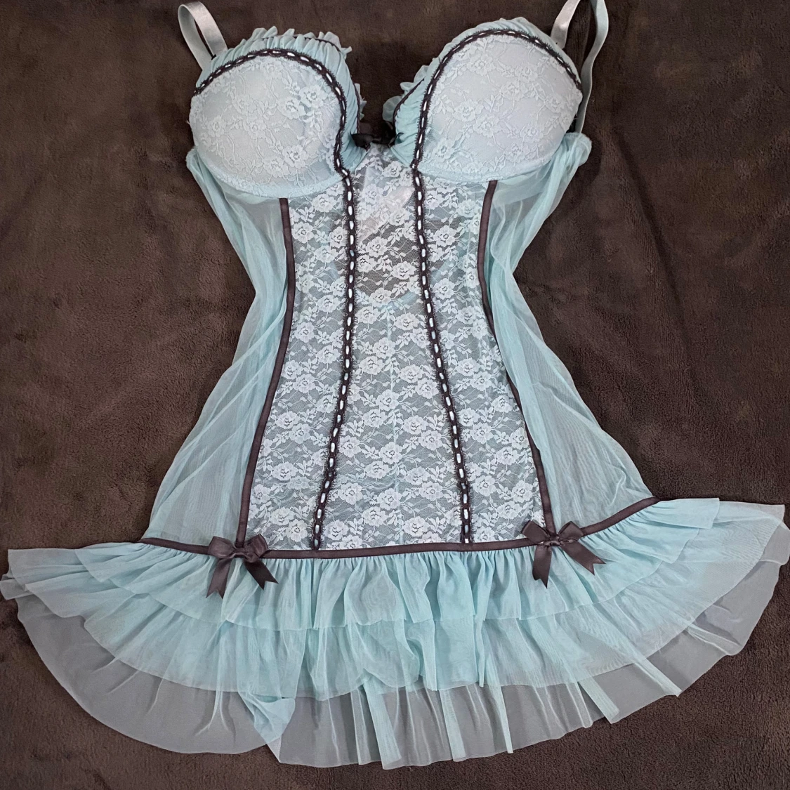 Super fin ljus blå korsett