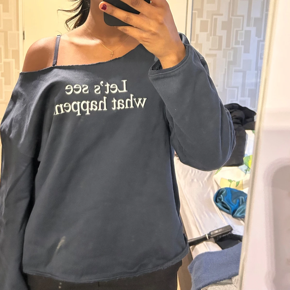 offshoulder sweatshirt  - 2