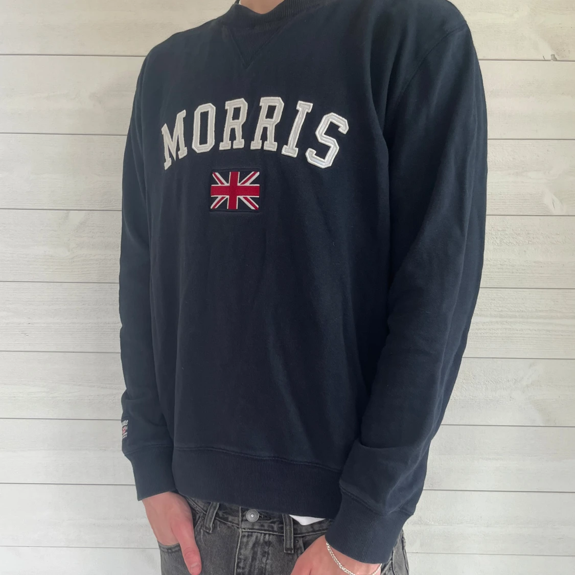 Mörkblå Morris sweatshirt  - 1