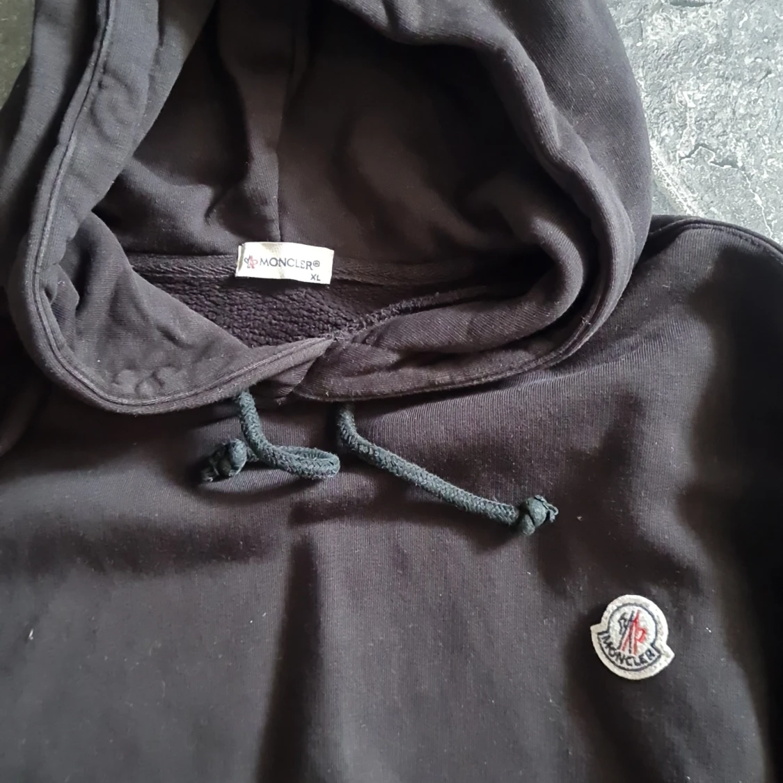 Svart hoodie från Moncler, XL - 1
