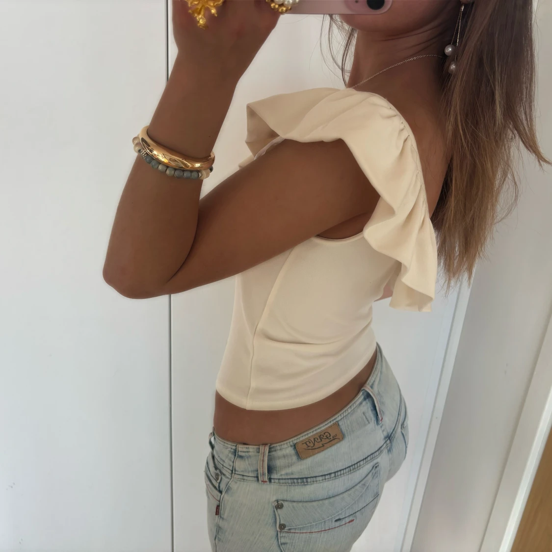 One shoulder volangtopp  - 1