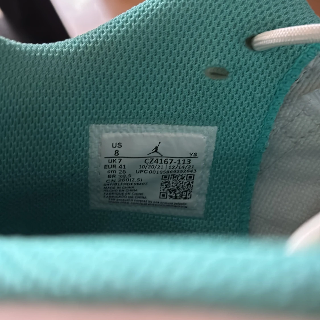 Nike Air Jordan 1 Low vit/turkos - 2