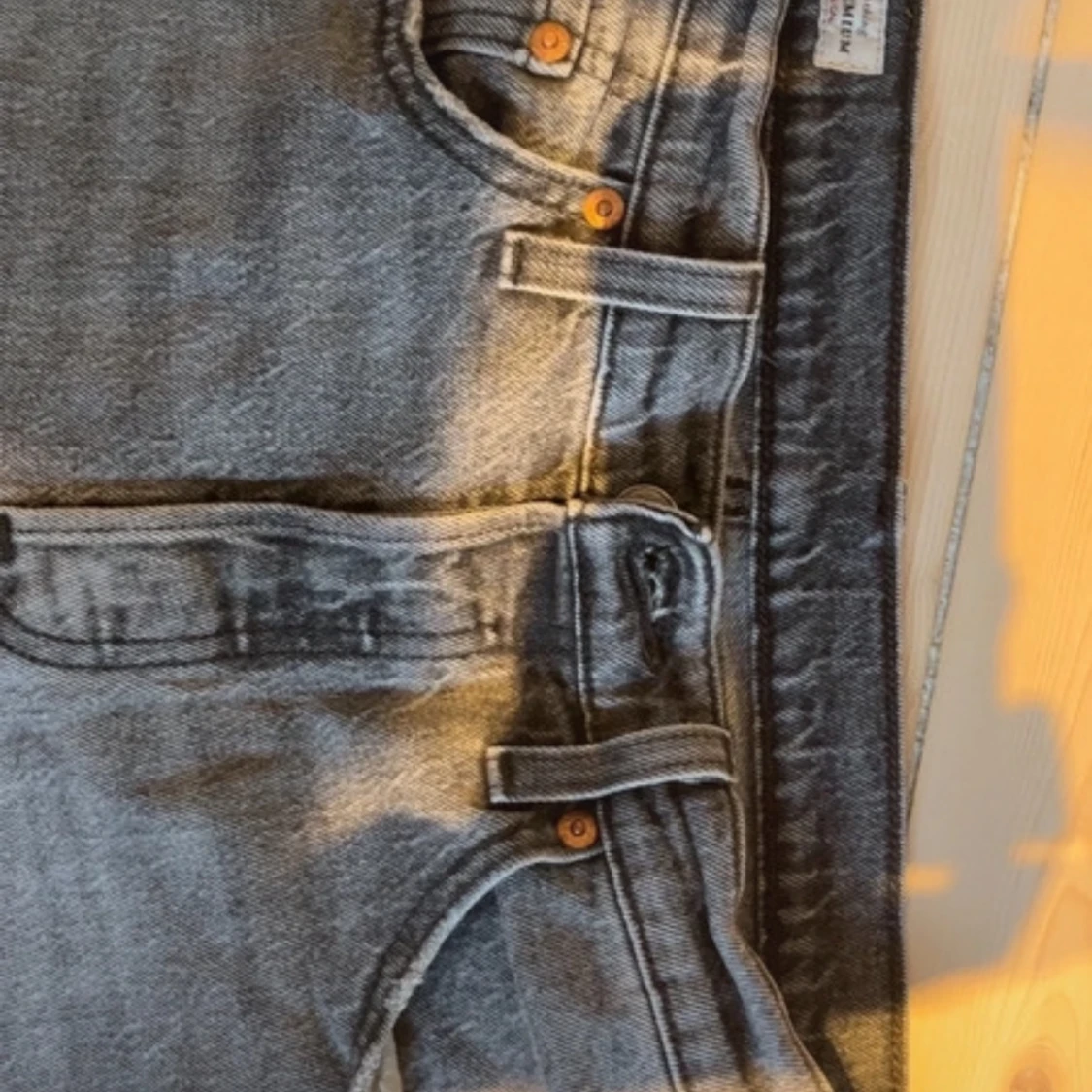 Levi's 501 grå jeans straight fit - 4