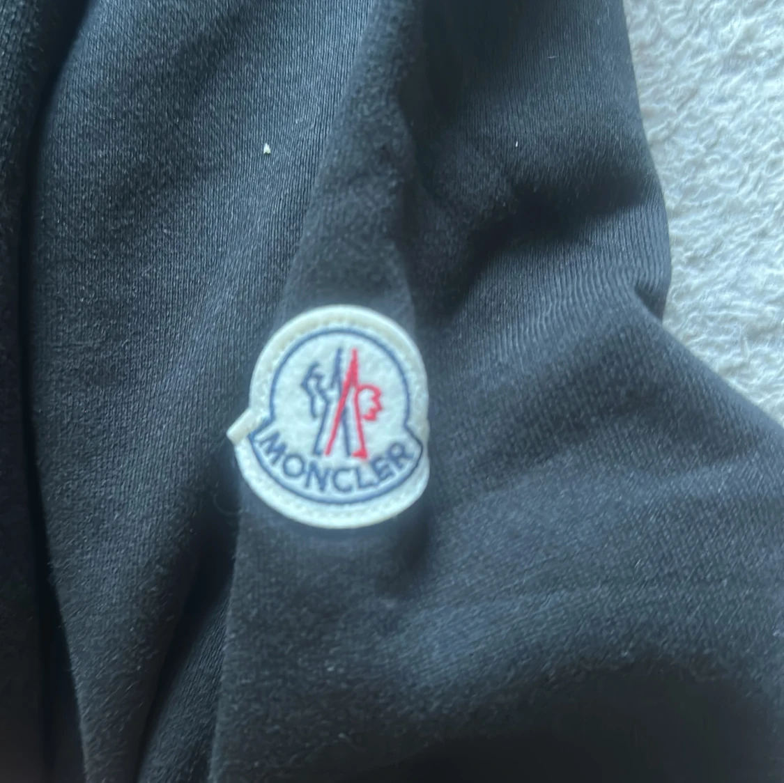 Svart Moncler hoodie med dragkedja - 1