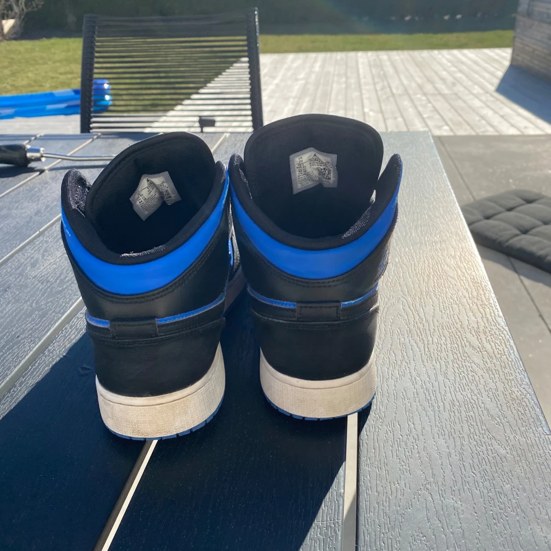 Svart och blå Nike Air Jordans - 3