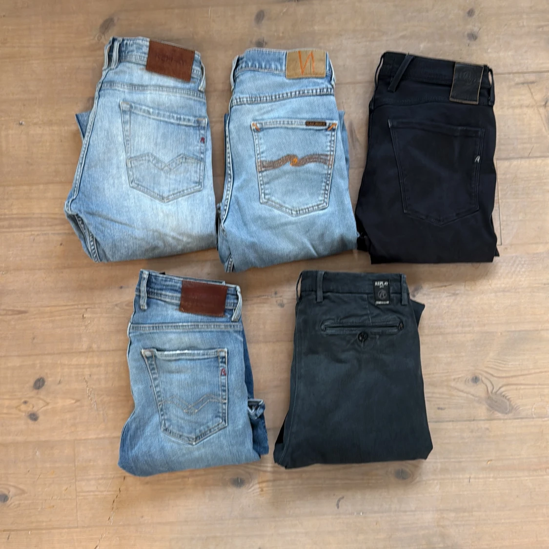 5-pack jeans och byxor från Replay & Nudie - 1