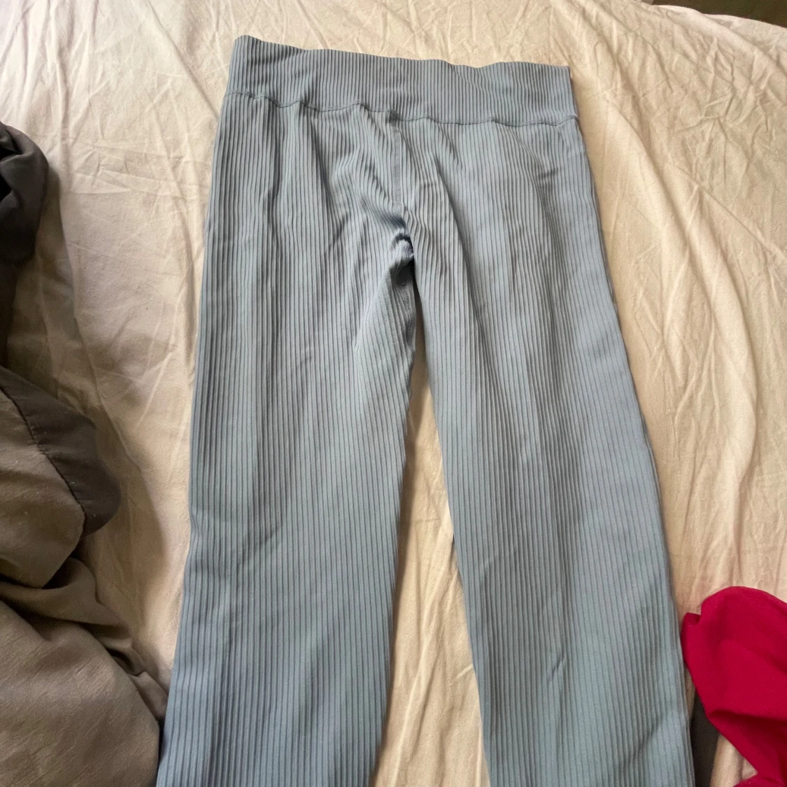 Ljusblå ribbade leggings lager 157  - 1