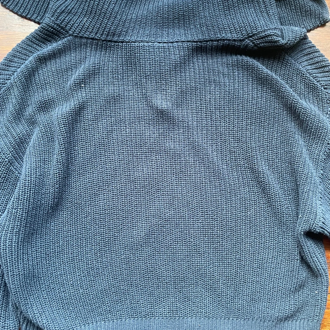 Mörkblå stickad half zip-tröja Monki - 3