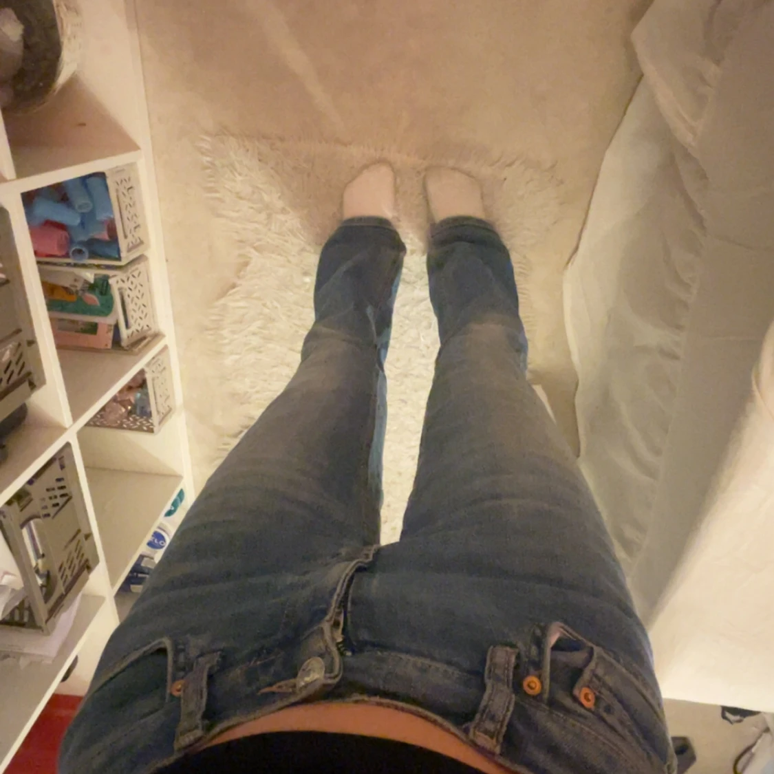 Blå jeansbyxor från Gina Tricot  - 1